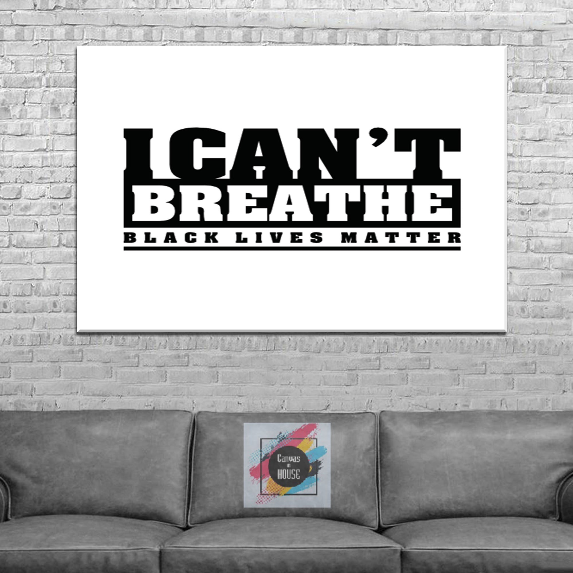 Black Lives Matter George Floyd I Can't Breathe 2 1 Pieces Wall Art Canvas