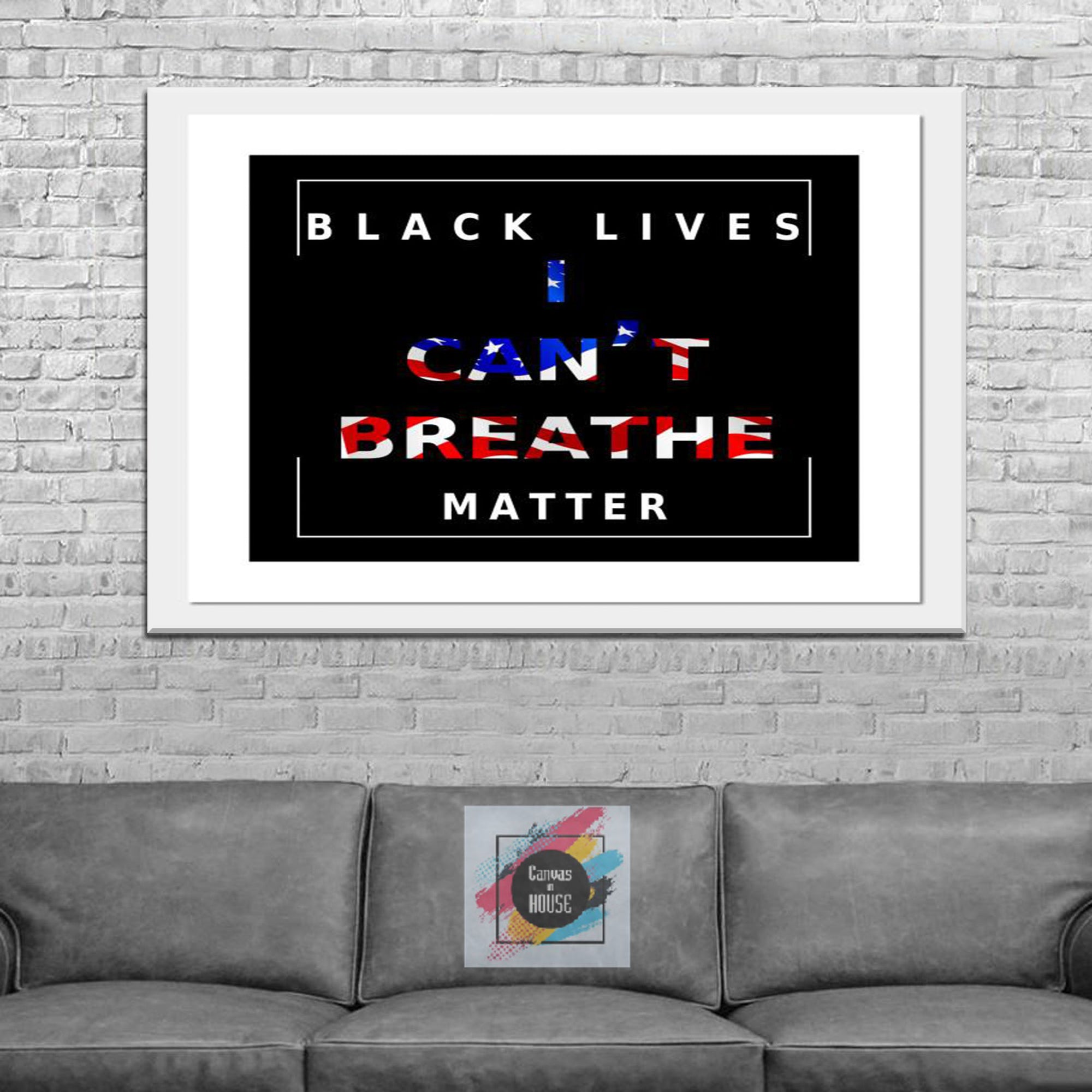 Black Lives Matter George Floyd I Can't Breathe 1 1 Pieces Wall Art Canvas