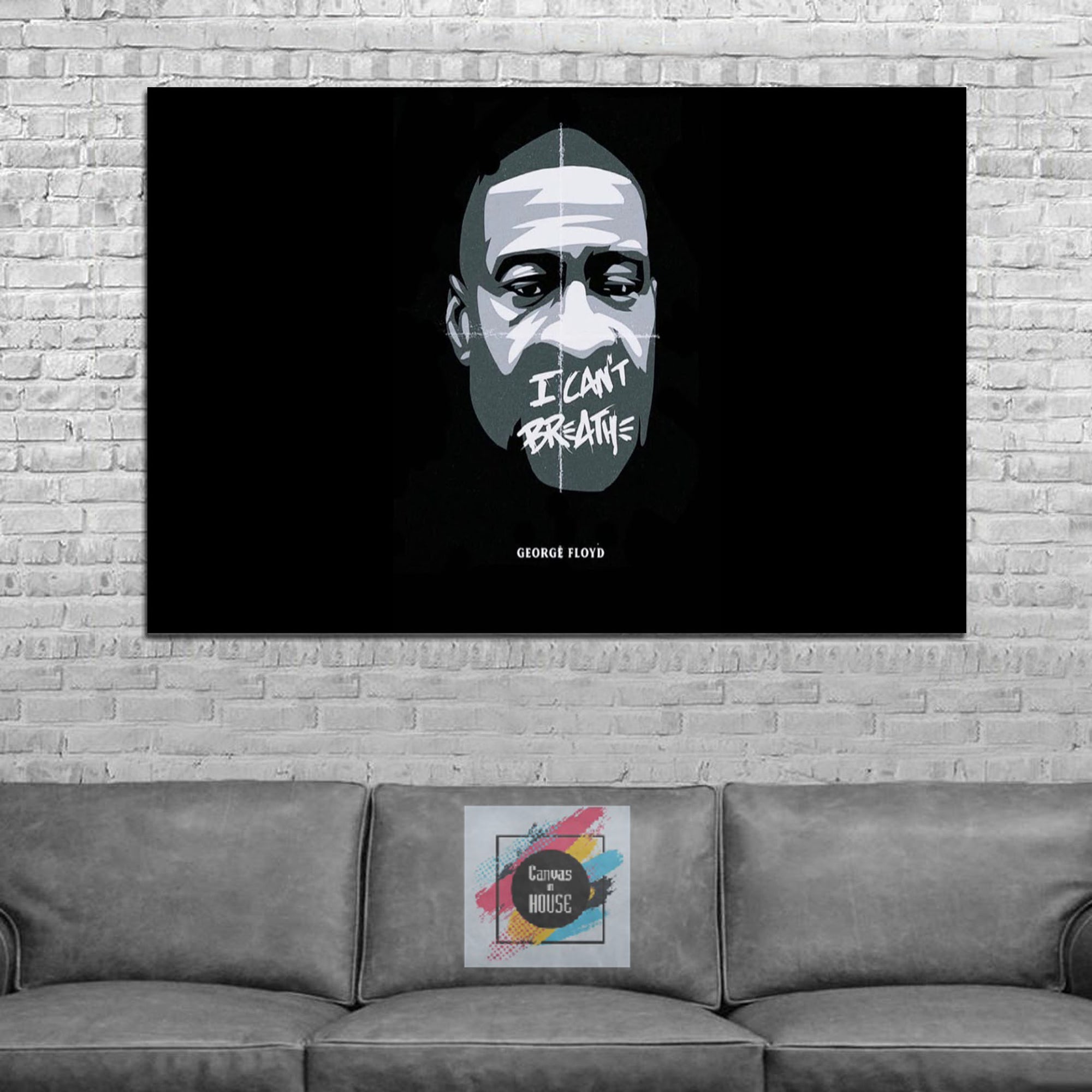 Caricature George Floyd I Can't Breathe 5 1 Pieces Wall Art Canvas