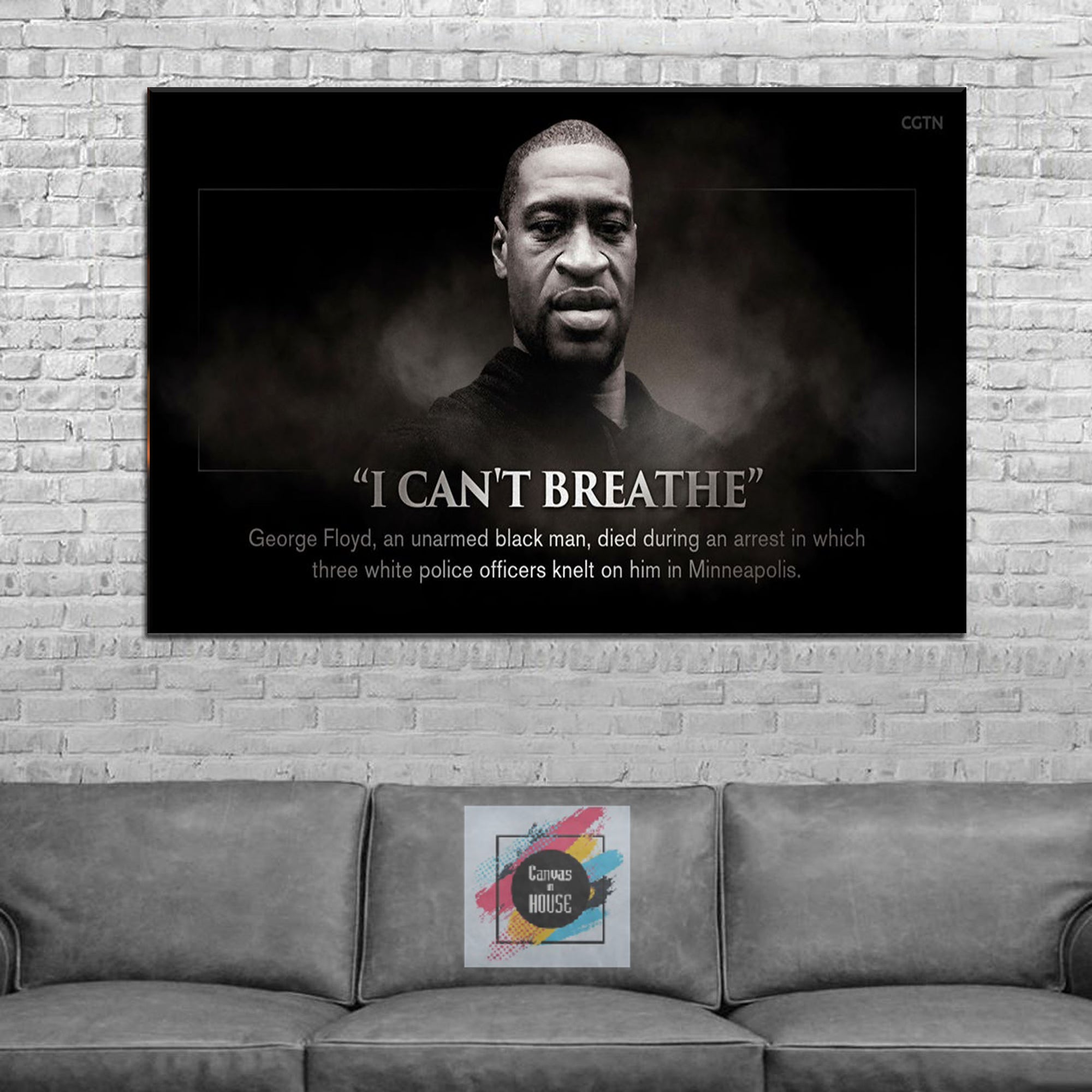 Justice For George Floyd I Can't Breathe 1 1 Pieces Wall Art Canvas