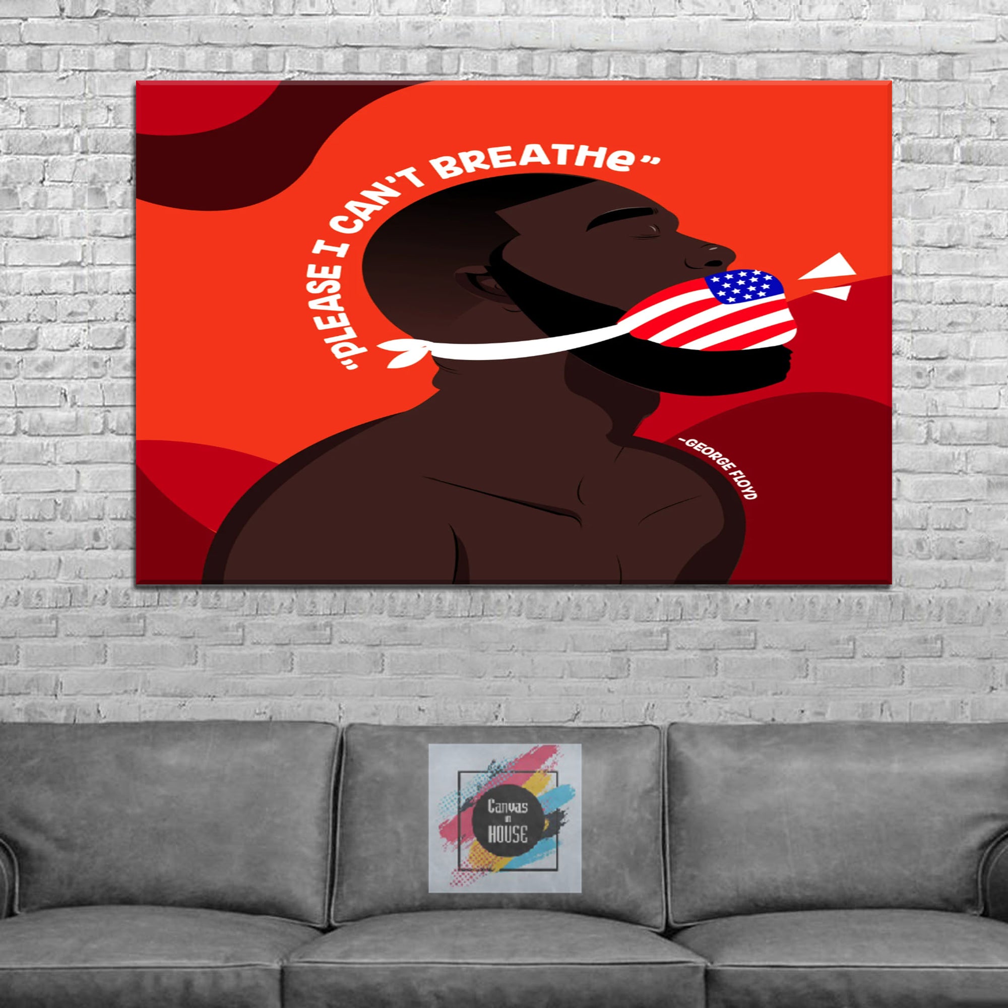 Justice For George Floyd "Please, I Can't Breathe"  2 1 Pieces Wall Art Canvas