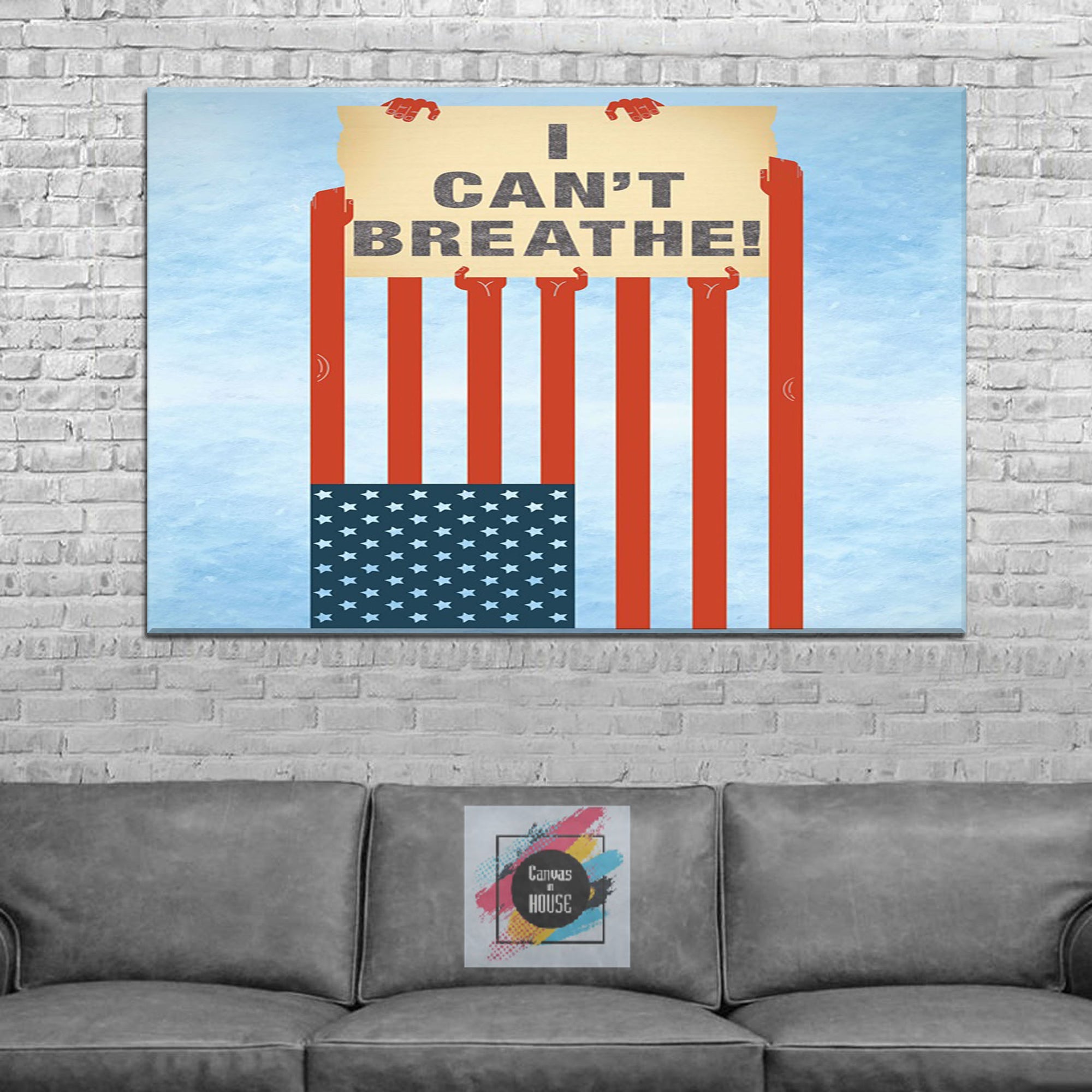 Justice For George Floyd I Can't Breathe 4 1 Pieces Wall Art Canvas