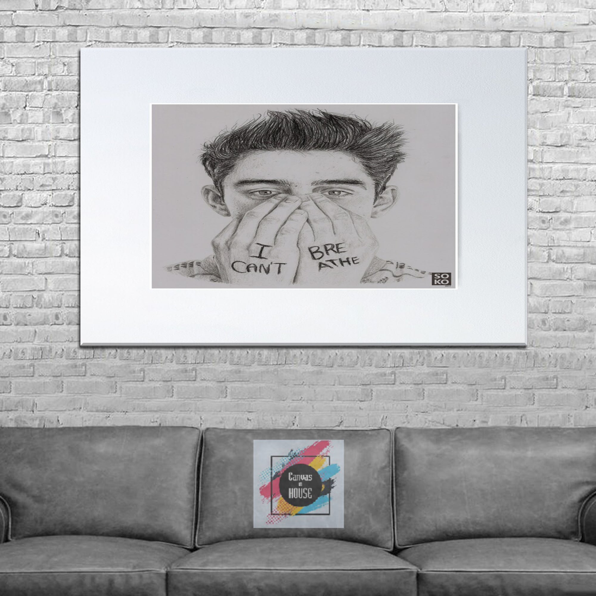 Justice For George Floyd I Can't Breathe7 1 Pieces Wall Art Canvas