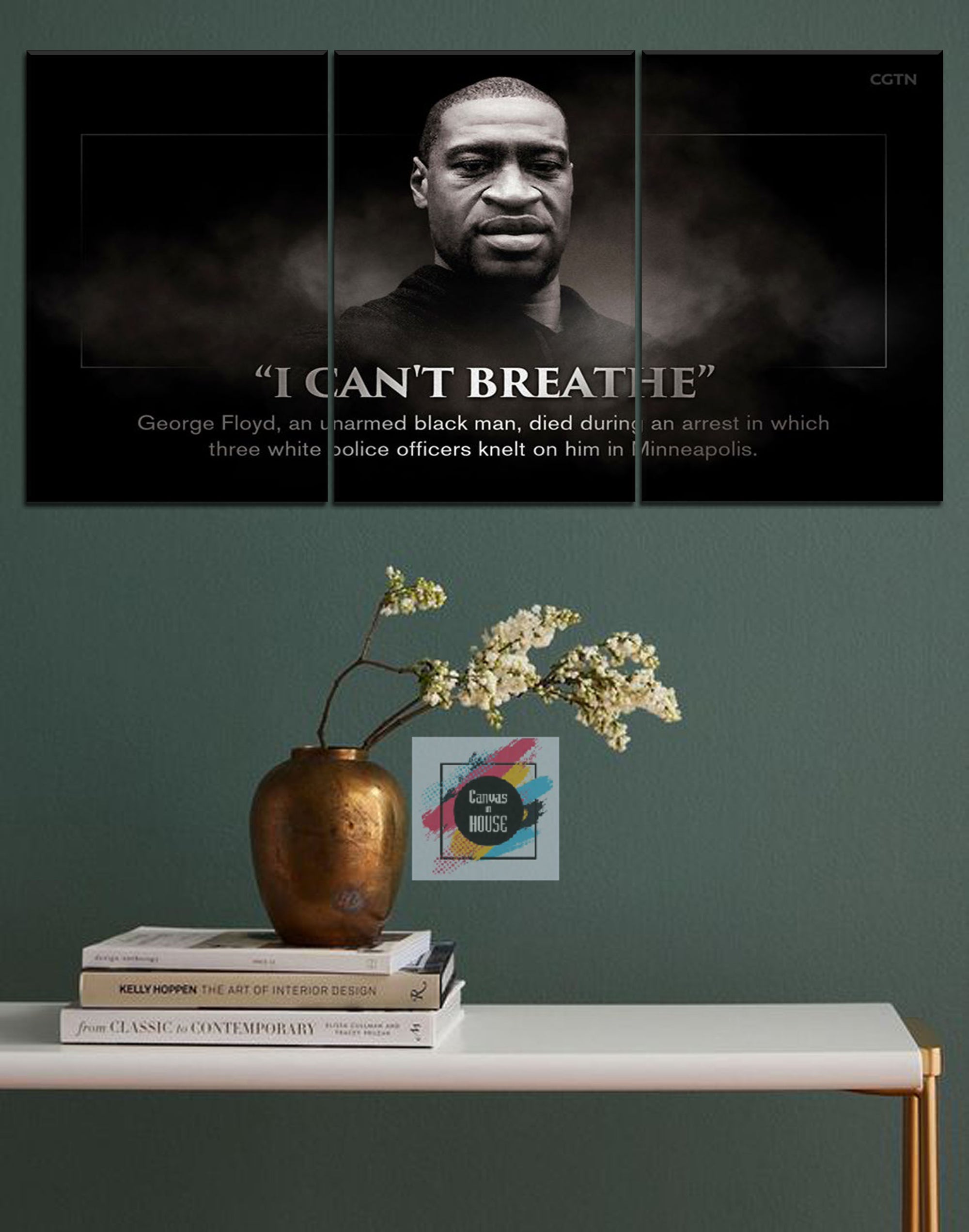 Justice For George Floyd I Can't Breathe 1 3 Pieces Wall Art Canvas