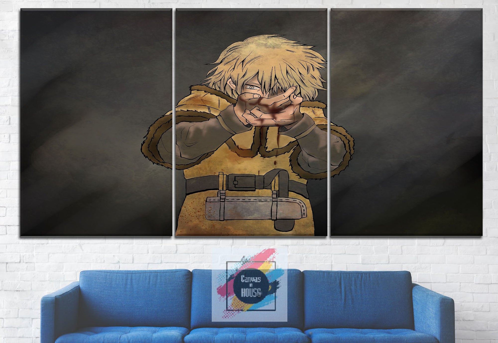 Thorfinn 2 Vinland Saga Anime 3 Pieces Wall Art Canvas