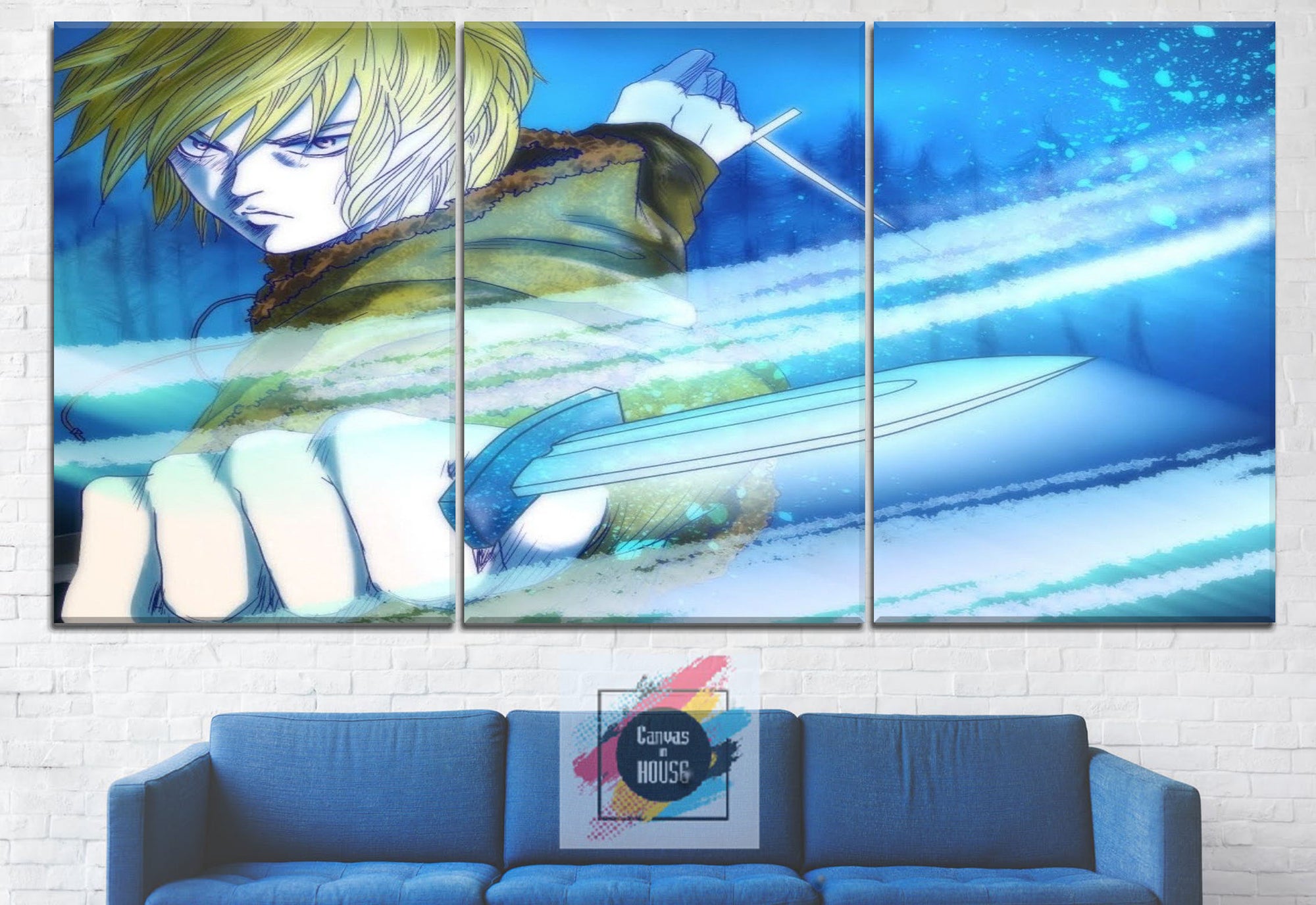 Thorfinn 3 Vinland Saga Anime 3 Pieces Wall Art Canvas