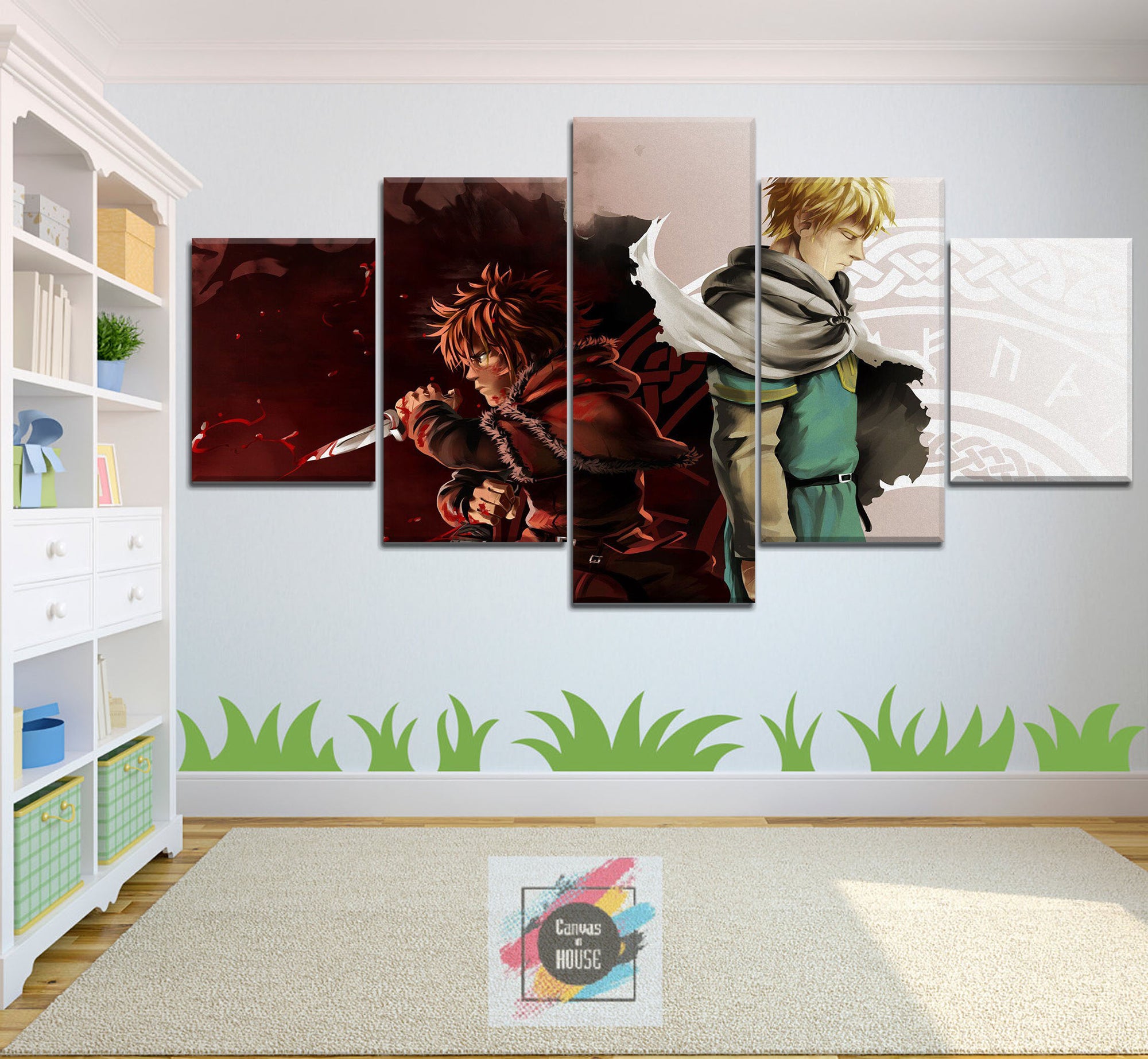 Vinland Saga 1 Anime 5 Pieces Wall Art Canvas