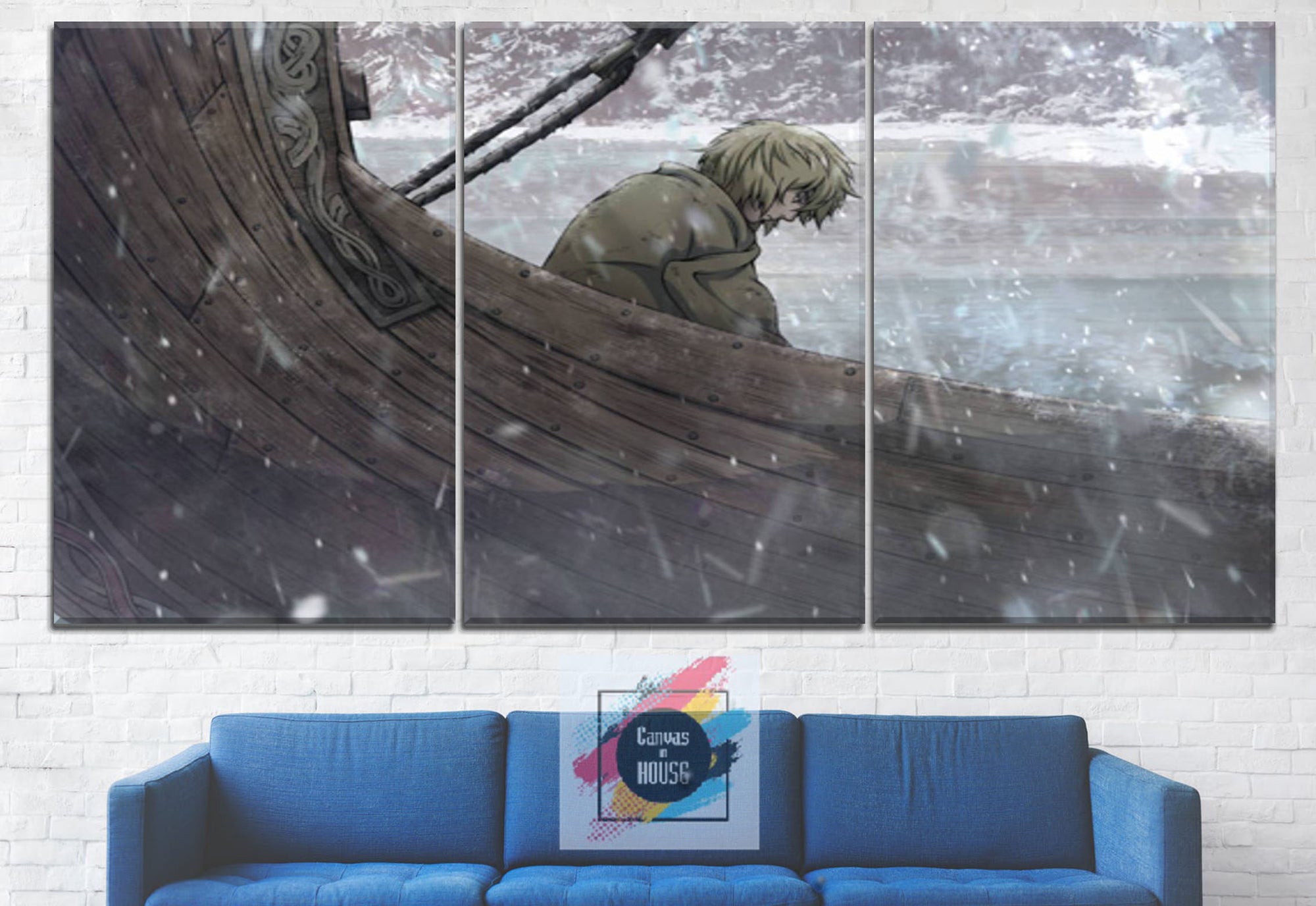 Thorfinn 7 Vinland Saga Anime 3 Pieces Wall Art Canvas
