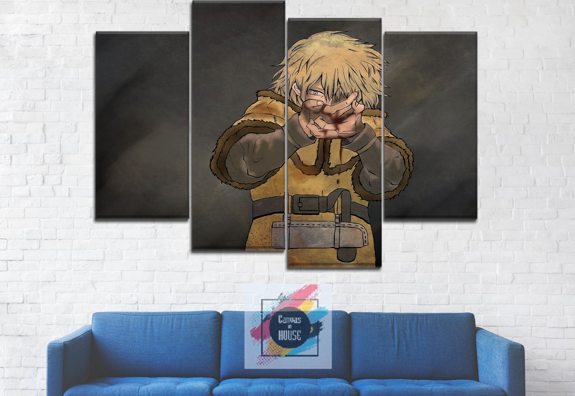 Thorfinn 5 Vinland Saga Anime 4 Pieces Wall Art Canvas
