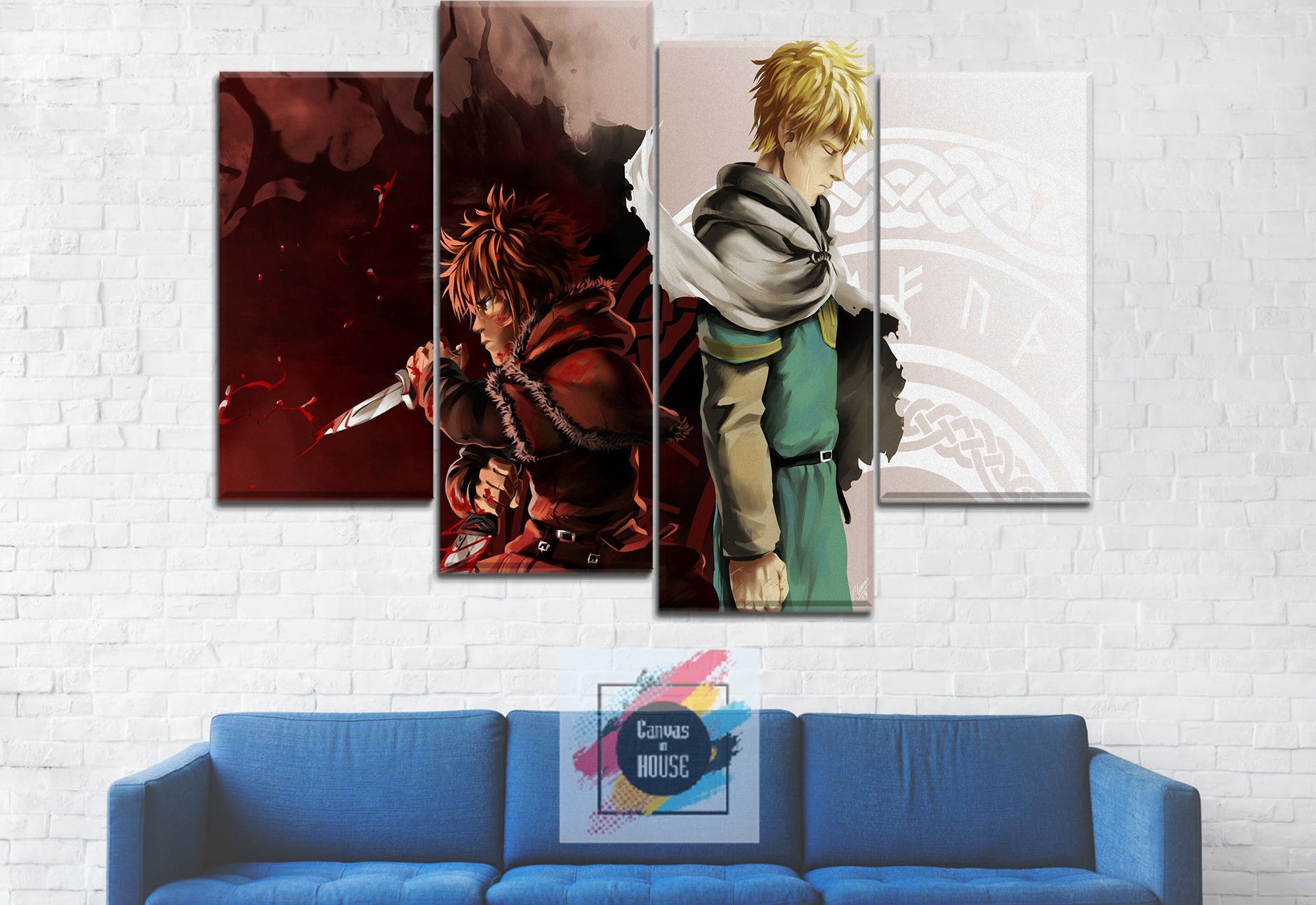 Vinland Saga 1 Anime 4 Pieces Wall Art Canvas