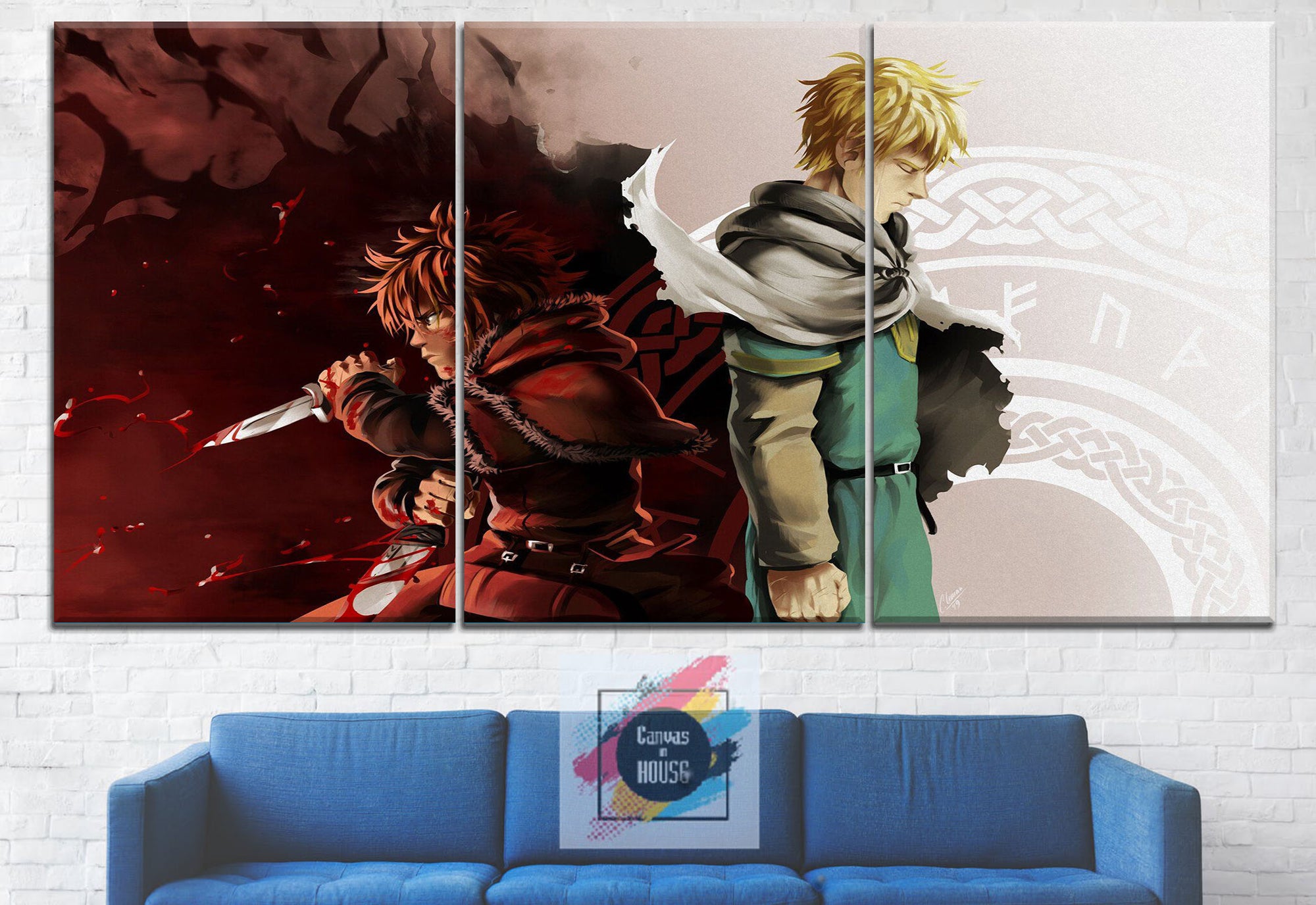 Vinland Saga 1 Anime 3 Pieces Wall Art Canvas
