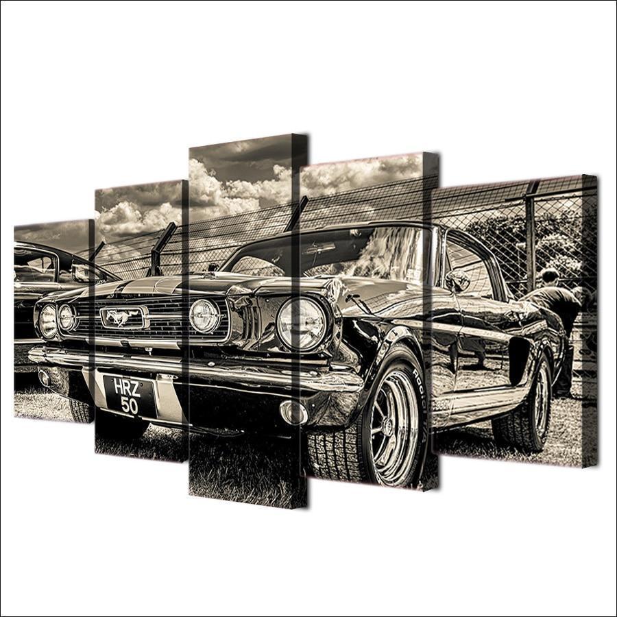 1965 Ford Mustang Car &amp;amp; Motor Canvas Wall Art