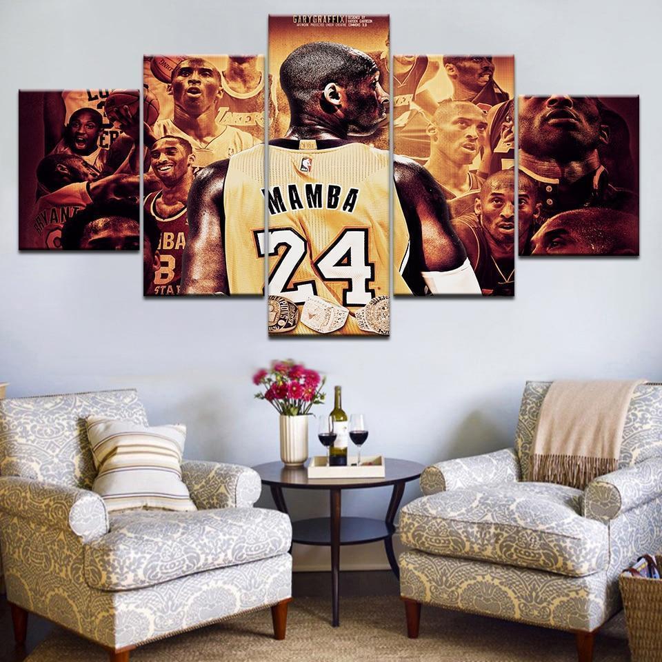 24 Kobe Bryant Basketball Player Sport Canvas Wall Art