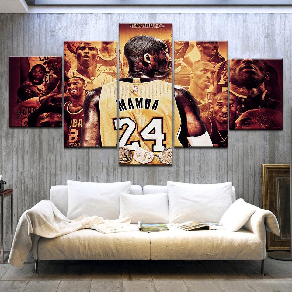 24 Kobe Bryant Basketball Player Sport Canvas Wall Art