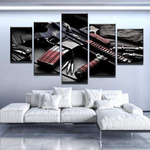 2nd Amendment Army Canvas Wall Art