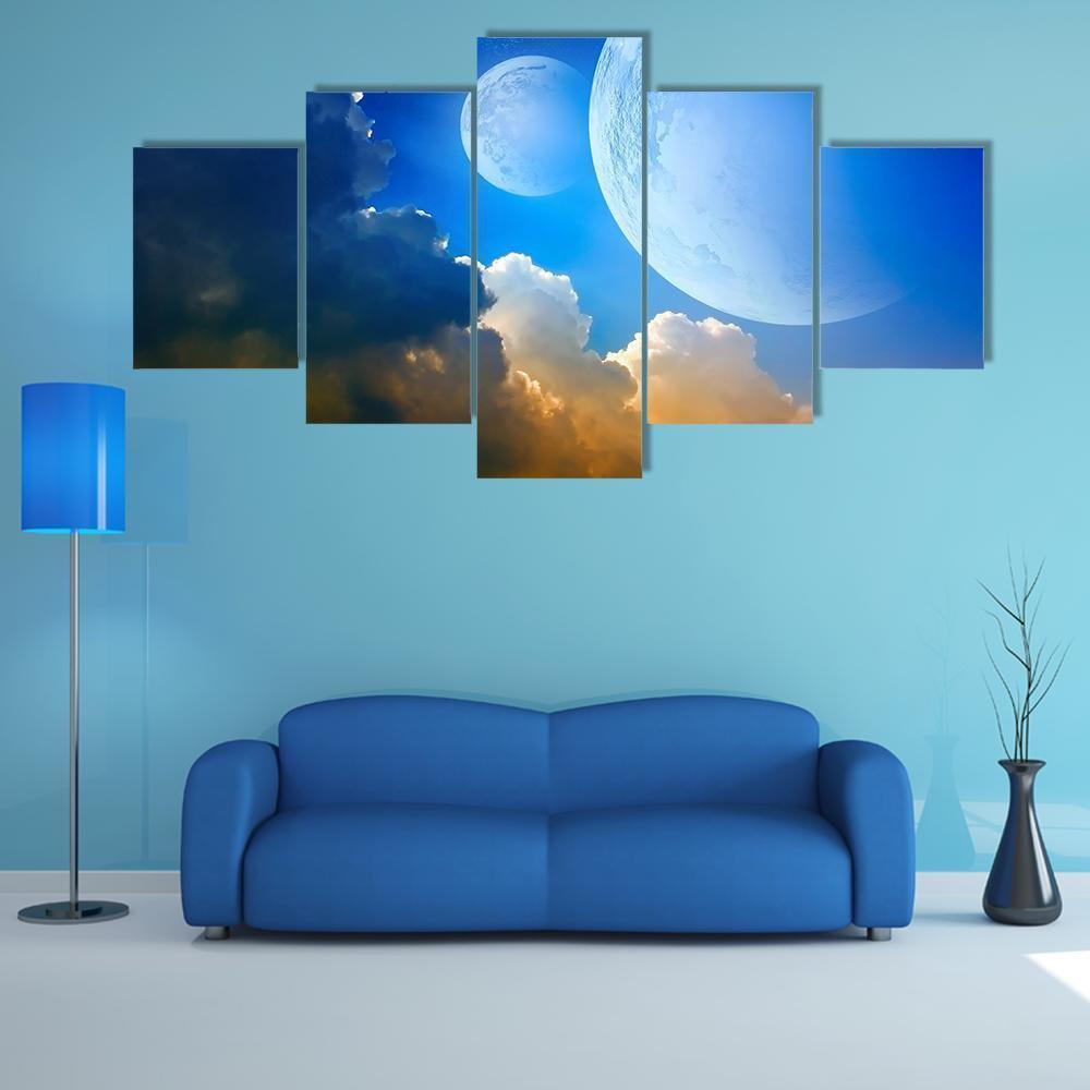 3d Fantasy Landscape Space Canvas Wall Art