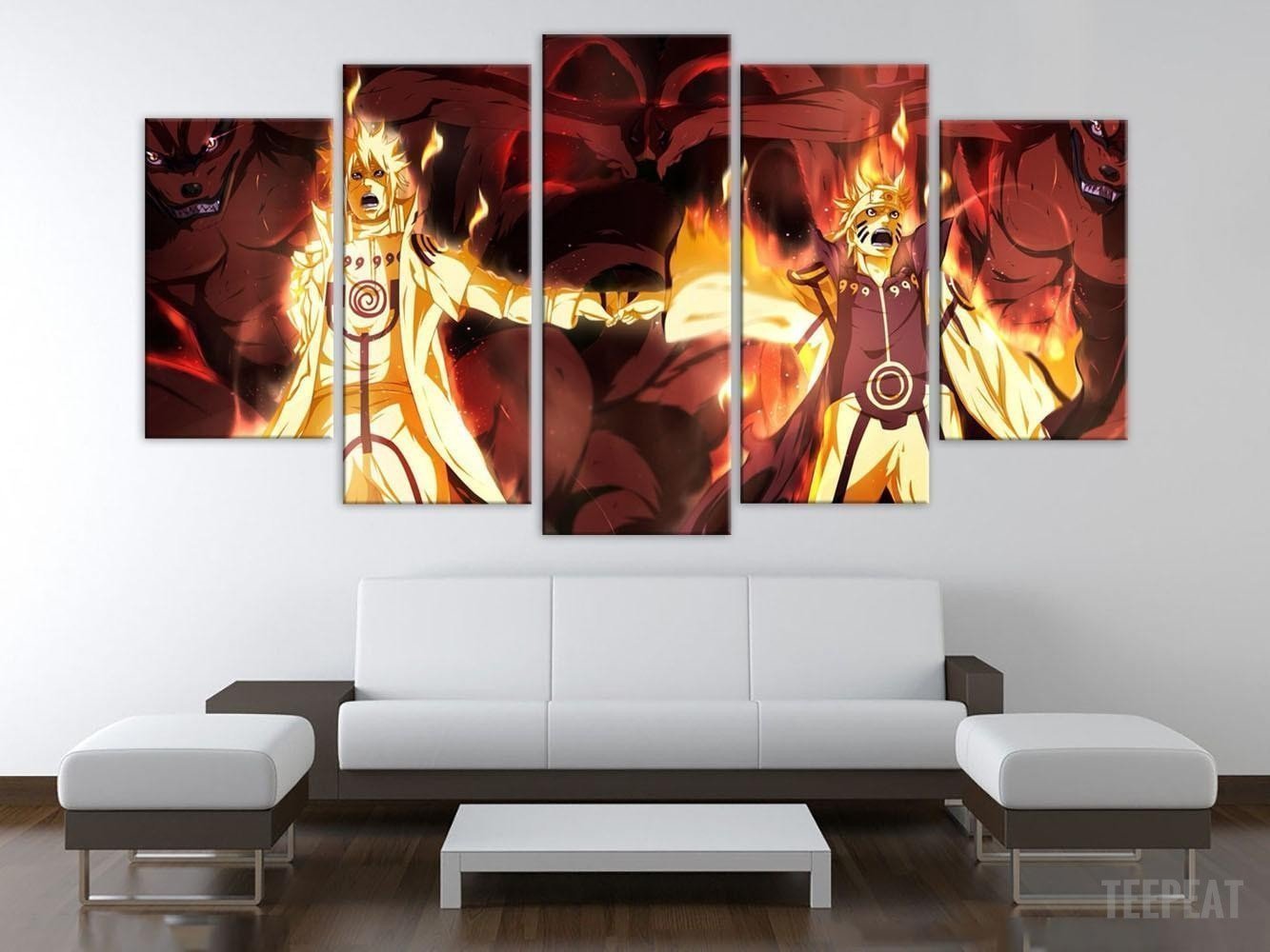 4th Hokage And Naruto Anime Canvas Wall Art