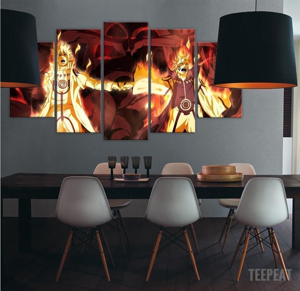 4th Hokage And Naruto Anime Canvas Wall Art