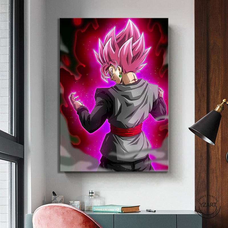 Dragon Ball Super BLACK GOKU Super Saiyan Rose 1 Pieces Canvas Wall Art