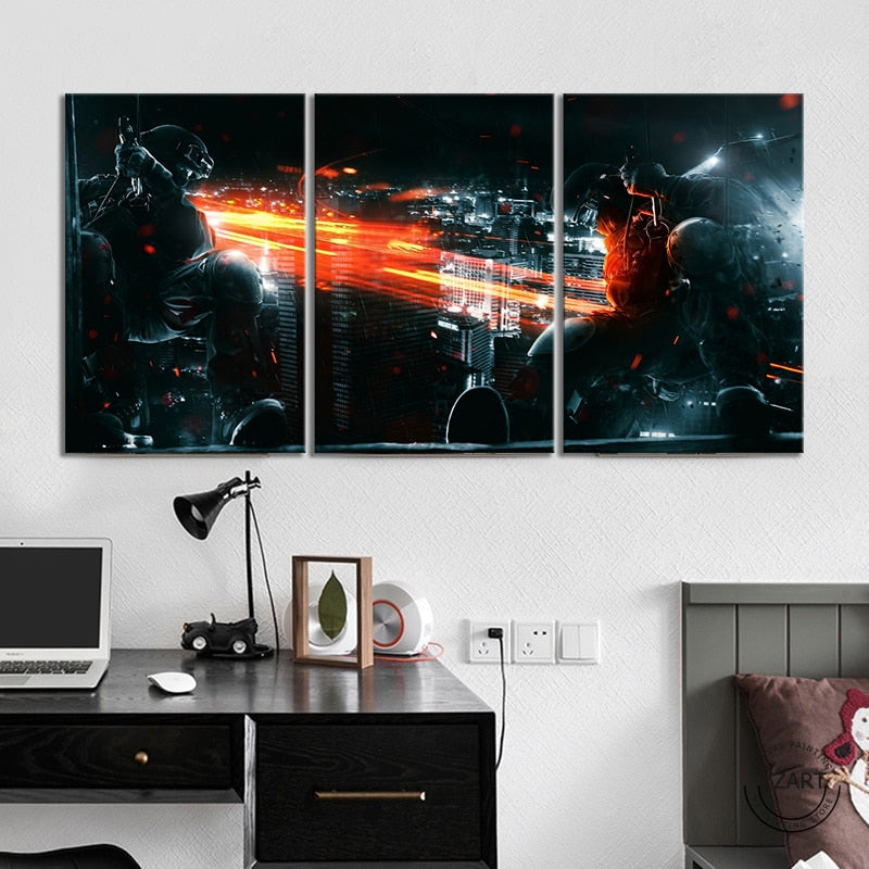 Battlefield 3 3 Pieces Canvas Wall Art