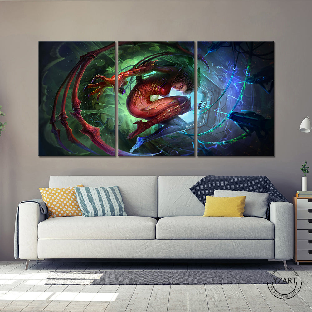 StarCraft 2 Heart of The Swarm 3 Pieces Canvas Wall Art