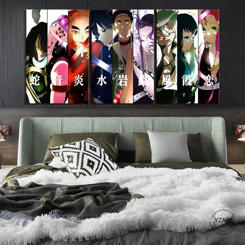 Kimetsu No Yaiba Mainstay Anime 3 Pieces Canvas Wall Art