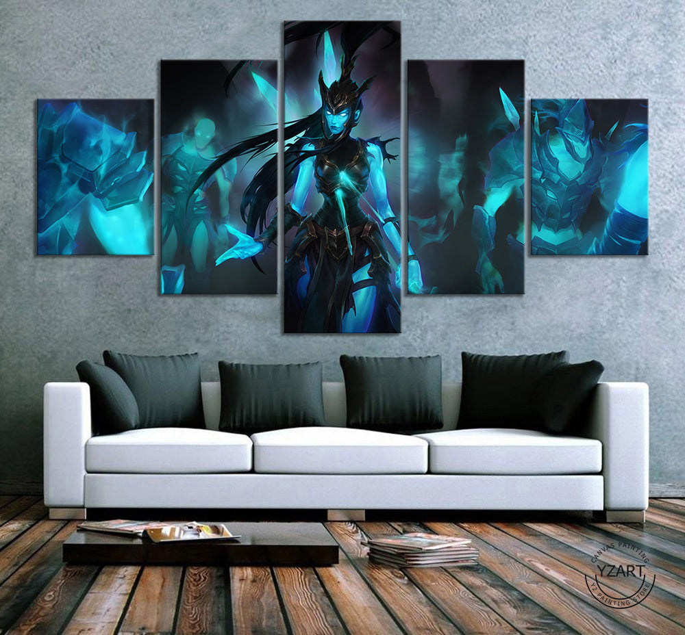 Luague of Legends Kalista 5 Pieces Canvas Wall Art