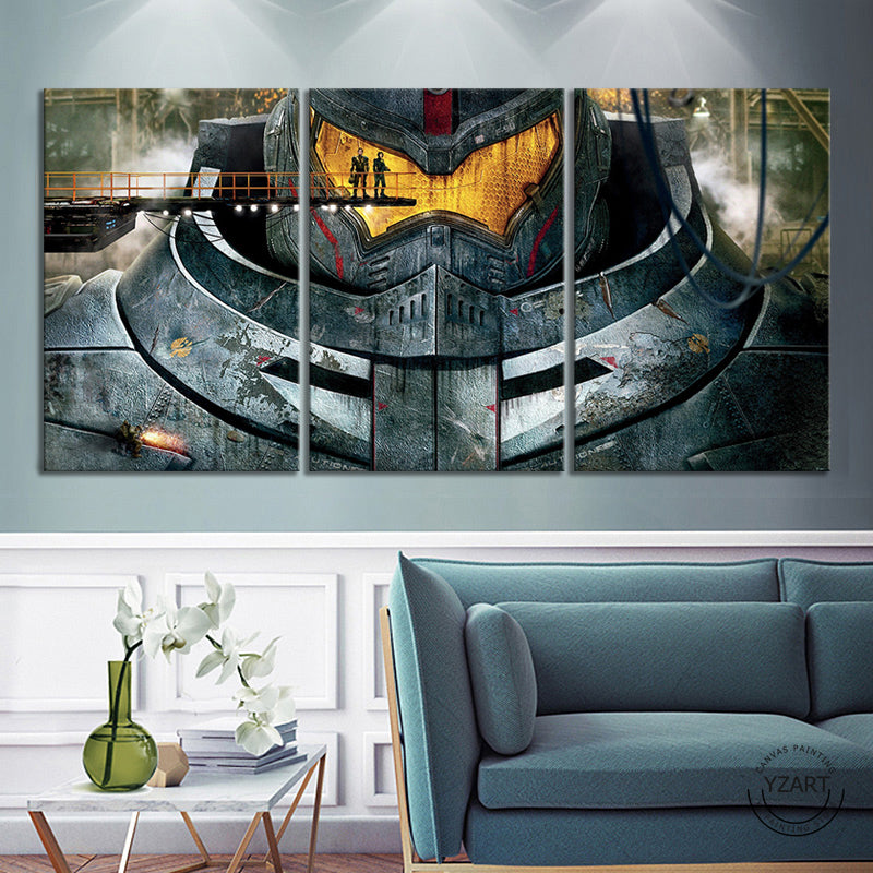 Gipsy Danger Pacific Rim 3 Pieces Canvas Wall Art
