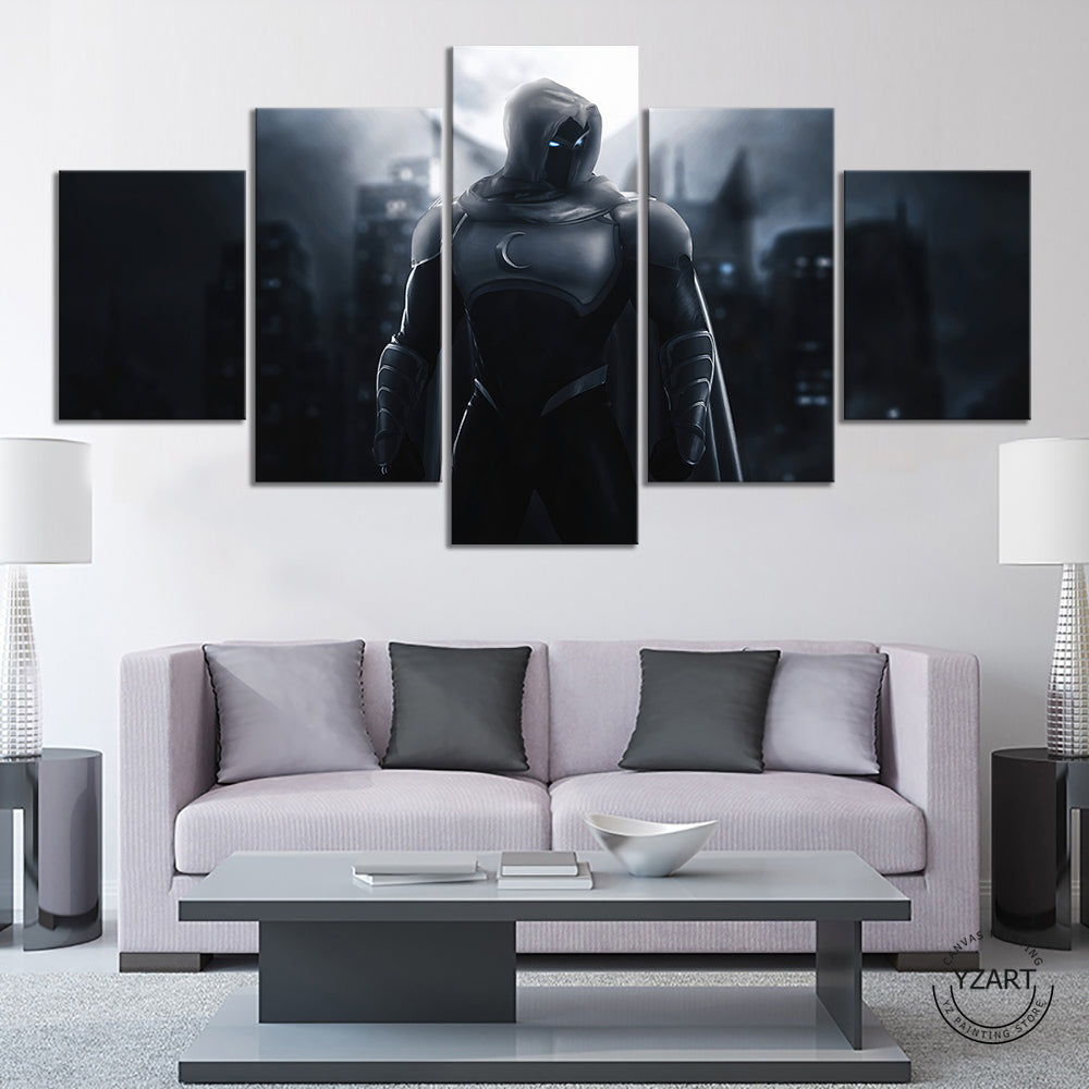 Moon Knight Caricature 5 Pieces Canvas Wall Art