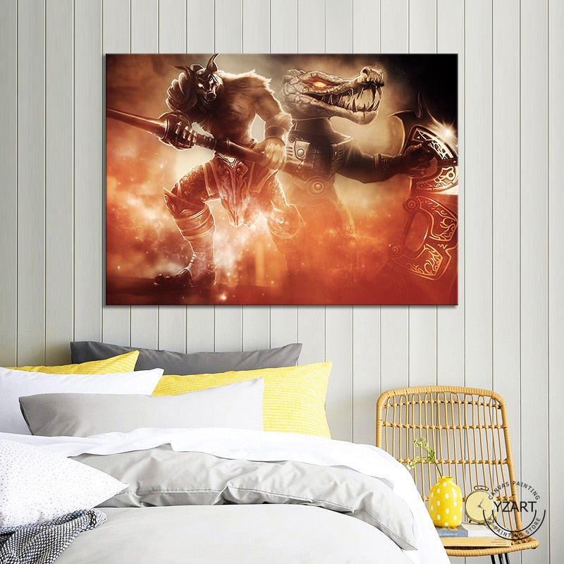 League of Legends Renekton&amp;amp;Nasus 1 Pieces Canvas Wall Art