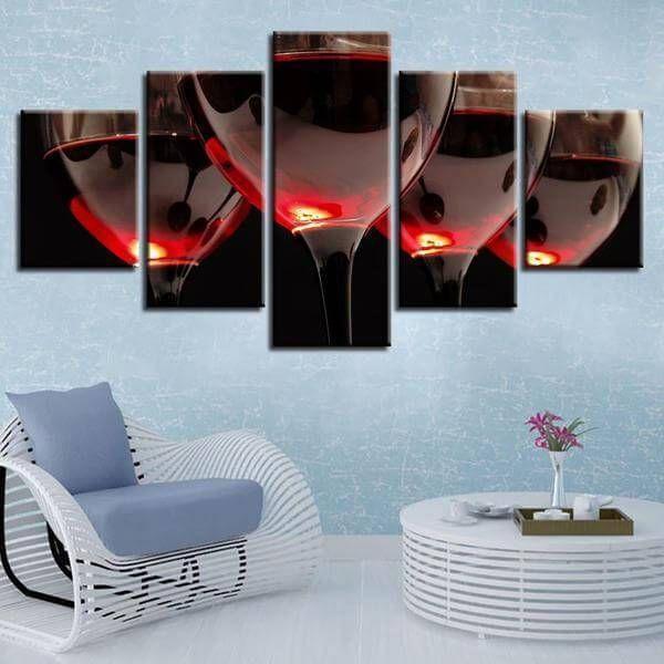 A Glass Of Red Wine Canvas Wall Art