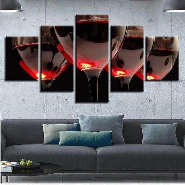 A Glass Of Red Wine Canvas Wall Art