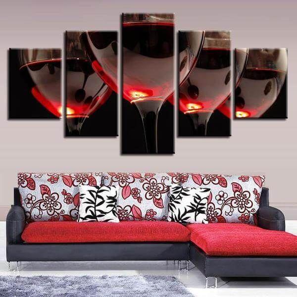 A Glass Of Red Wine Canvas Wall Art