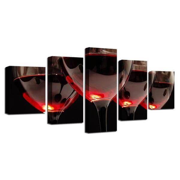 A Glass Of Red Wine Canvas Wall Art