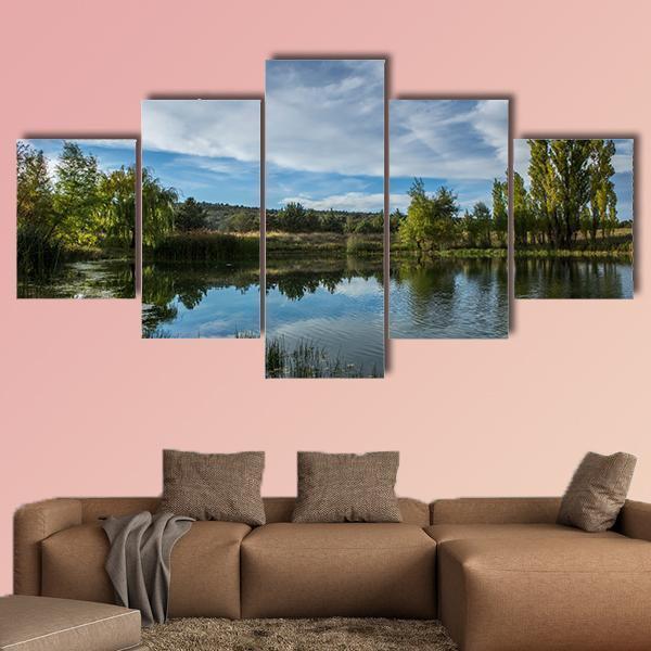 A Pond In The Arizona Desert Nature Canvas Wall Art
