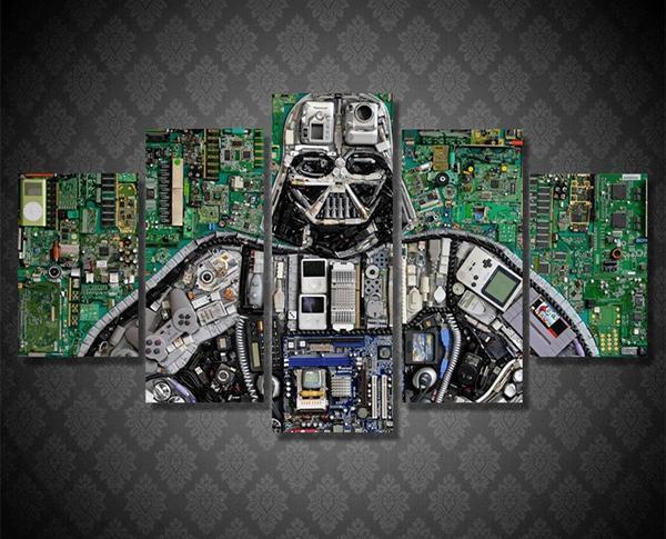 Abstract Darth Vader Star Wars Movie Canvas Wall Art