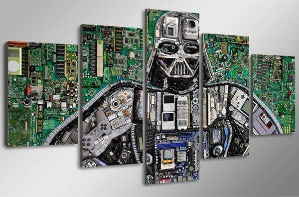Abstract Darth Vader Star Wars Movie Canvas Wall Art