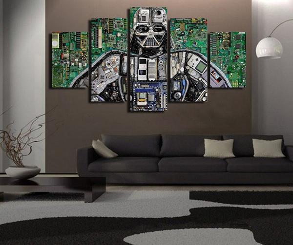 Abstract Darth Vader Star Wars Movie Canvas Wall Art