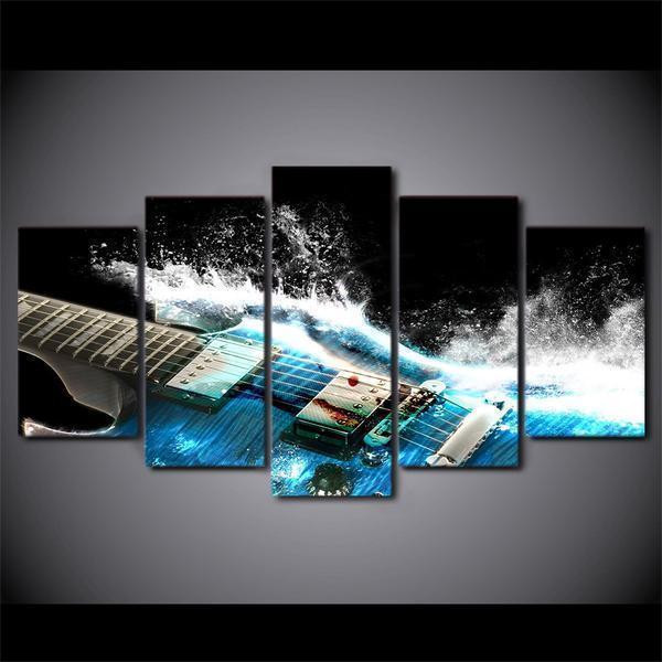 Abstract Guitar 1 Music Canvas Wall Art