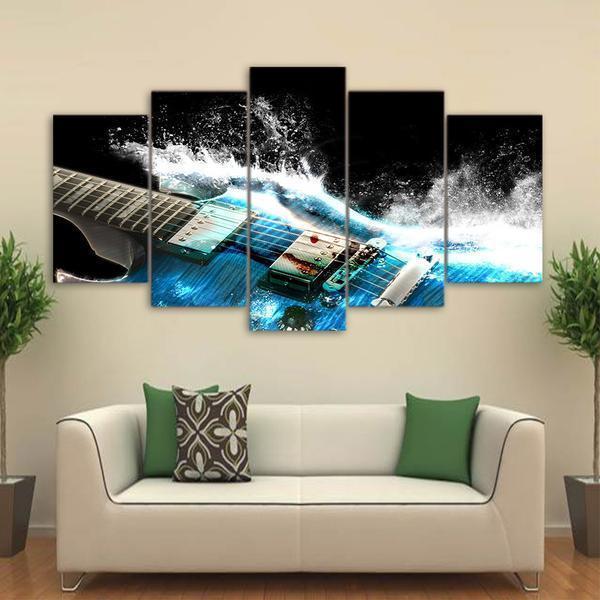 Abstract Guitar 1 Music Canvas Wall Art