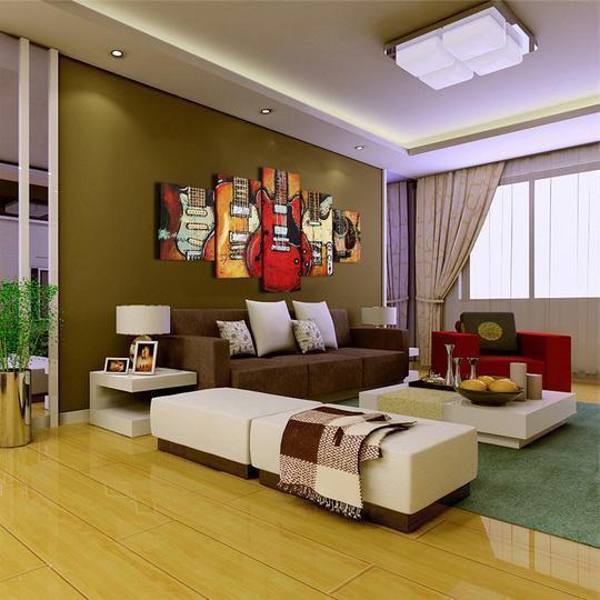 Abstract Guitar Music Canvas Print Wall Art