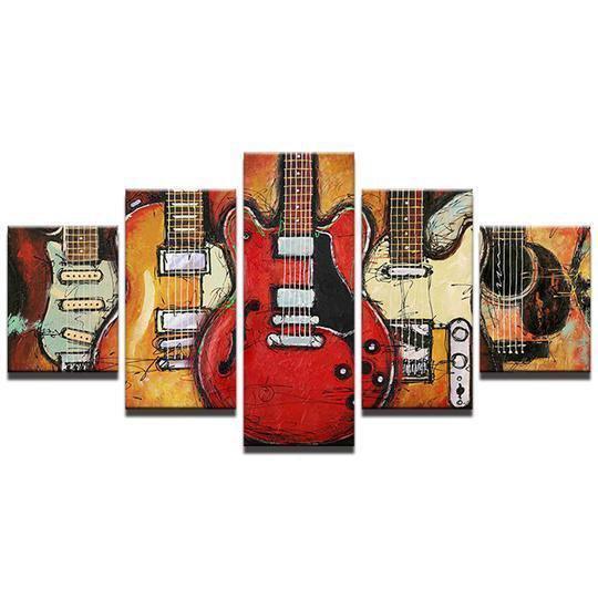 Abstract Guitar Music Canvas Print Wall Art
