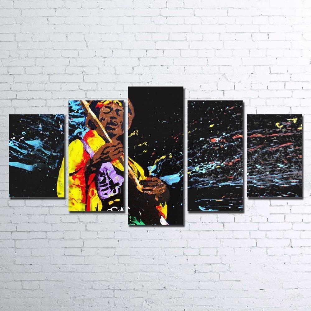 Abstract Rock Singer Music Canvas Wall Art