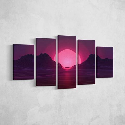 Abstract Sunset Nature Canvas Wall Art