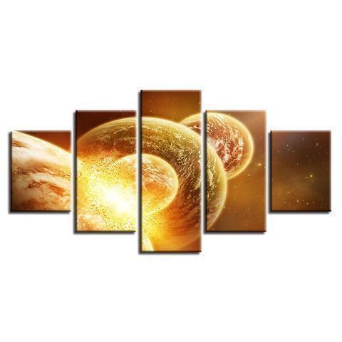 Abstract Universe Planet Mars Space Canvas Wall Art