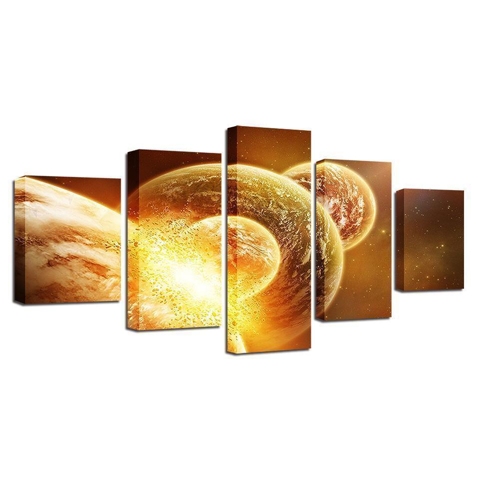 Abstract Universe Planet Mars Space Canvas Wall Art