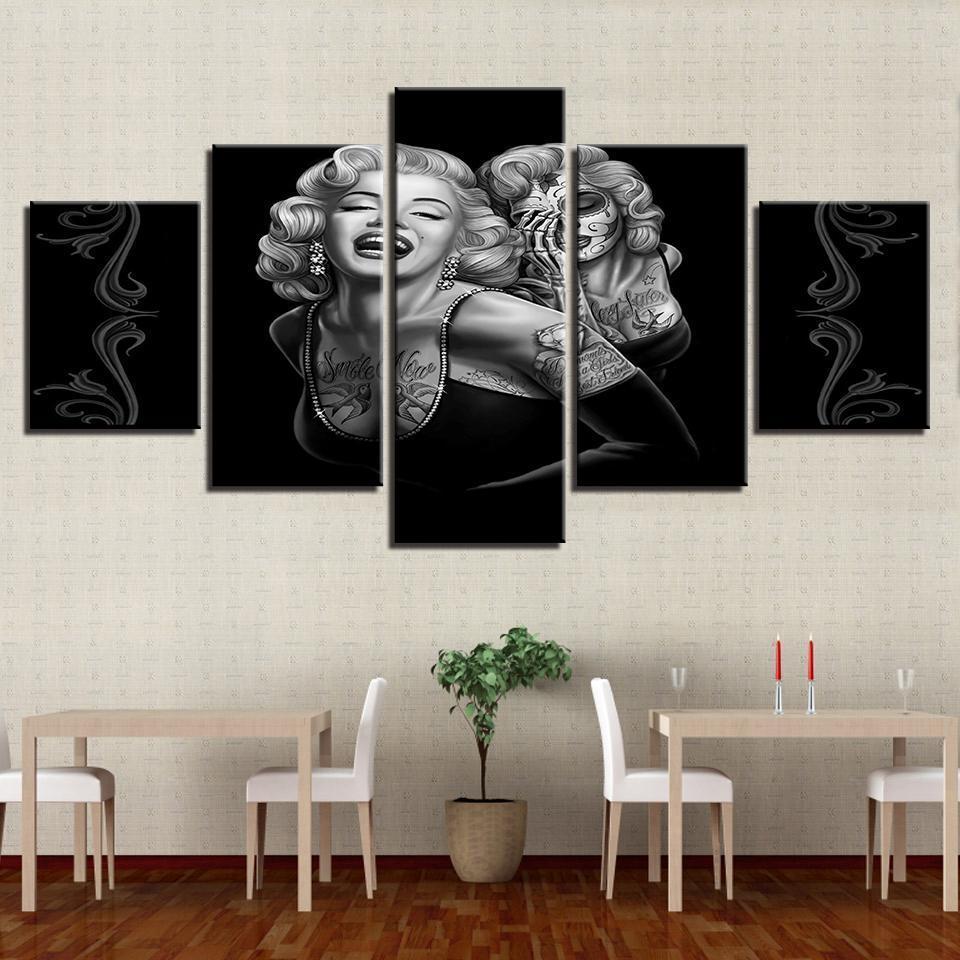 Abtract Singer Marilyn Monroe Celebrity Canvas Wall Art