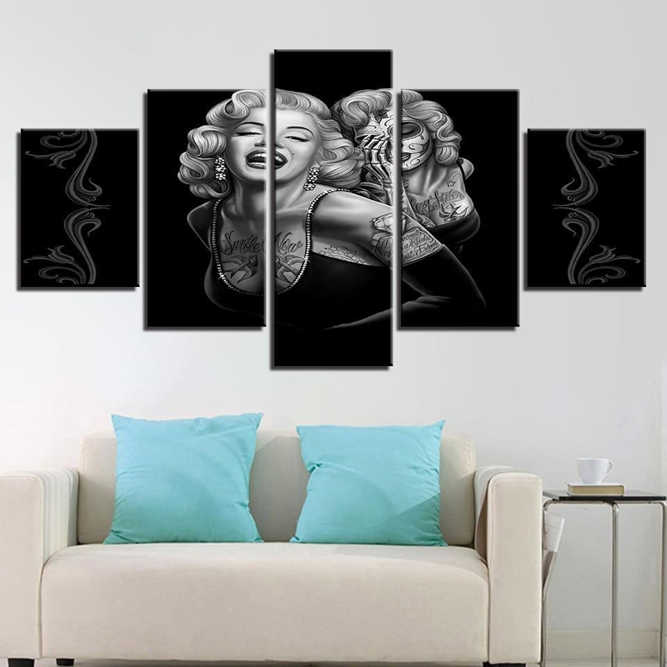 Abtract Singer Marilyn Monroe Celebrity Canvas Wall Art