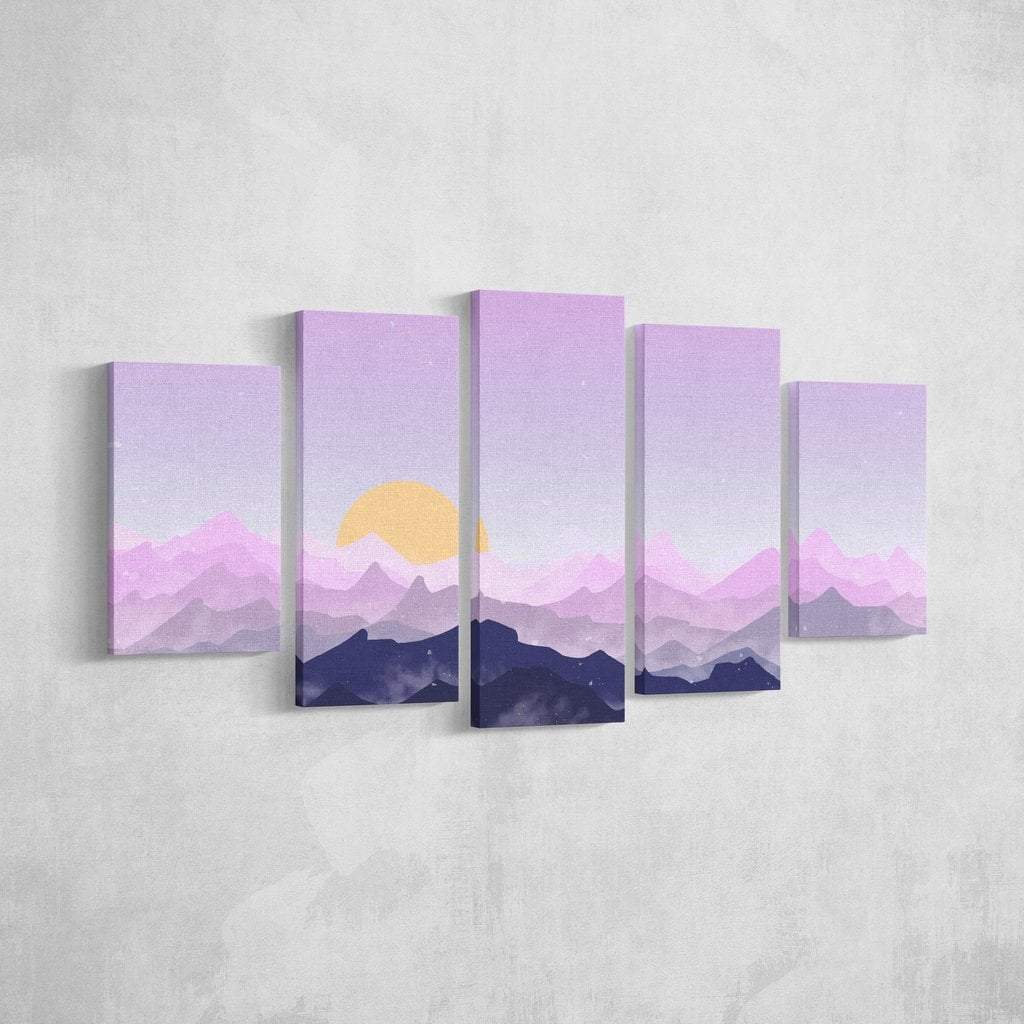 Abtract Sunrise Nature Canvas Wall Art
