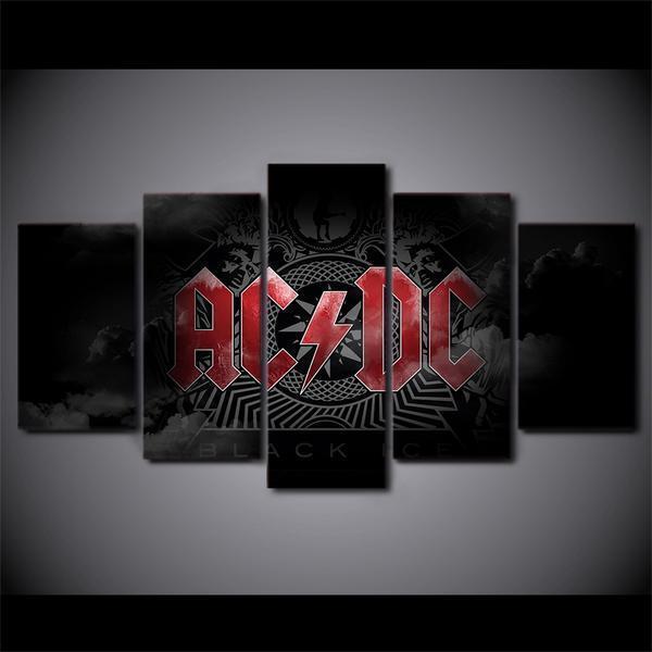 AC DC Rock Band Black Ice Modular Sport Canvas Wall Art